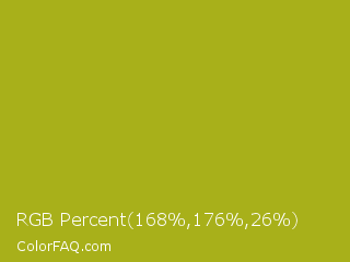RGB Percent 66%,69%,10% Color Image