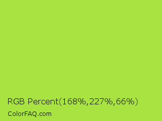 RGB Percent 66%,89%,26% Color Image