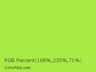 RGB Percent 66%,92%,28% Color Image