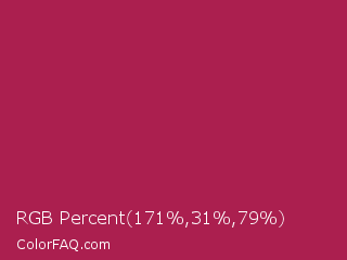 RGB Percent 67%,12%,31% Color Image