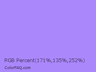 RGB Percent 67%,53%,99% Color Image