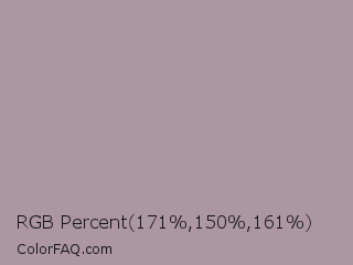 RGB Percent 67%,59%,63% Color Image