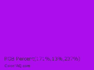 RGB Percent 67%,5%,93% Color Image
