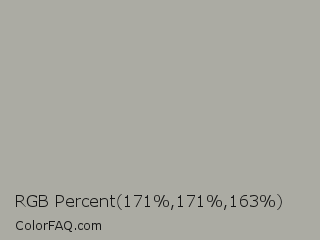 RGB Percent 67%,67%,64% Color Image