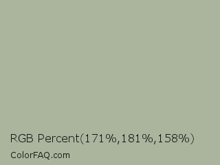 RGB Percent 67%,71%,62% Color Image