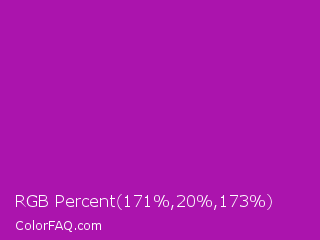 RGB Percent 67%,8%,68% Color Image