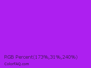 RGB Percent 68%,12%,94% Color Image