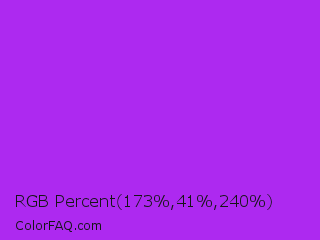 RGB Percent 68%,16%,94% Color Image