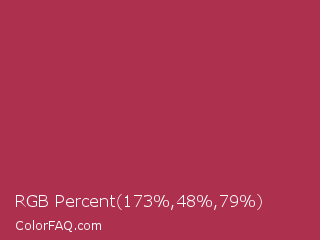 RGB Percent 68%,19%,31% Color Image