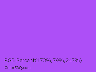 RGB Percent 68%,31%,97% Color Image