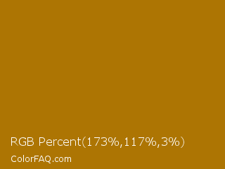 RGB Percent 68%,46%,1% Color Image