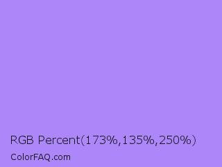 RGB Percent 68%,53%,98% Color Image