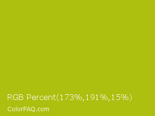 RGB Percent 68%,75%,6% Color Image