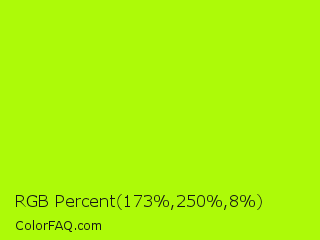 RGB Percent 68%,98%,3% Color Image