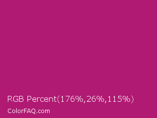 RGB Percent 69%,10%,45% Color Image