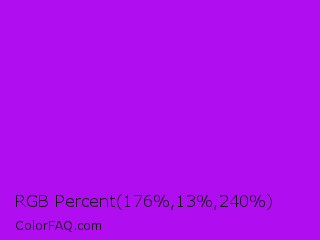 RGB Percent 69%,5%,94% Color Image