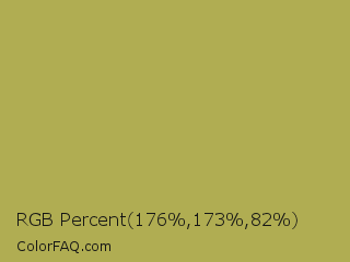 RGB Percent 69%,68%,32% Color Image