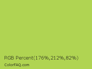 RGB Percent 69%,83%,32% Color Image