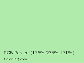RGB Percent 69%,92%,67% Color Image