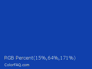 RGB Percent 6%,25%,67% Color Image