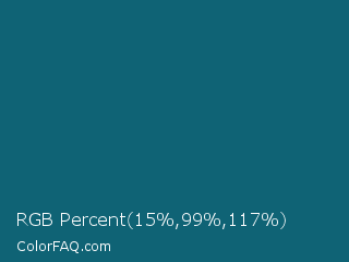 RGB Percent 6%,39%,46% Color Image