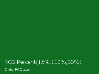 RGB Percent 6%,43%,13% Color Image