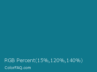 RGB Percent 6%,47%,55% Color Image