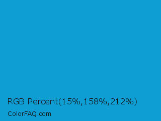 RGB Percent 6%,62%,83% Color Image