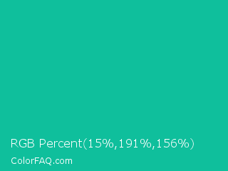 RGB Percent 6%,75%,61% Color Image