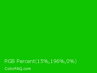 RGB Percent 6%,77%,0% Color Image