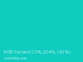 RGB Percent 6%,80%,75% Color Image