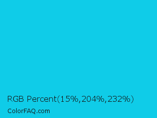 RGB Percent 6%,80%,91% Color Image