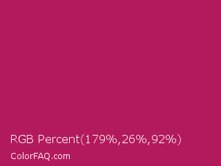 RGB Percent 70%,10%,36% Color Image