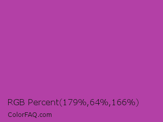 RGB Percent 70%,25%,65% Color Image