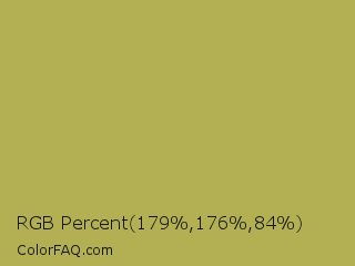 RGB Percent 70%,69%,33% Color Image