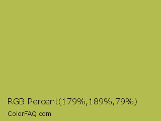 RGB Percent 70%,74%,31% Color Image