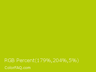 RGB Percent 70%,80%,2% Color Image