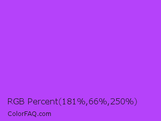 RGB Percent 71%,26%,98% Color Image
