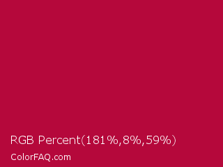RGB Percent 71%,3%,23% Color Image