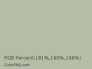 RGB Percent 71%,74%,66% Color Image