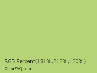 RGB Percent 71%,83%,47% Color Image