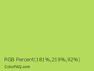 RGB Percent 71%,86%,36% Color Image