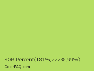 RGB Percent 71%,87%,39% Color Image