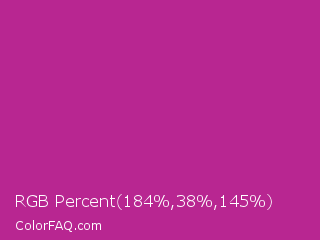 RGB Percent 72%,15%,57% Color Image