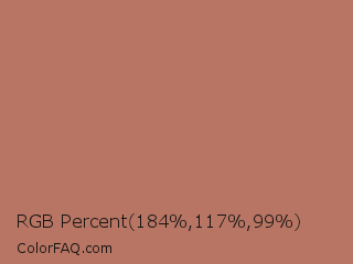 RGB Percent 72%,46%,39% Color Image