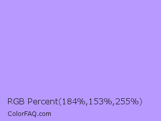 RGB Percent 72%,60%,100% Color Image