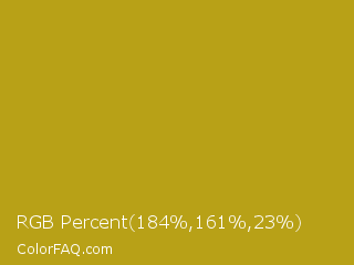 RGB Percent 72%,63%,9% Color Image