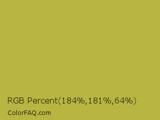 RGB Percent 72%,71%,25% Color Image