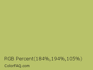 RGB Percent 72%,76%,41% Color Image