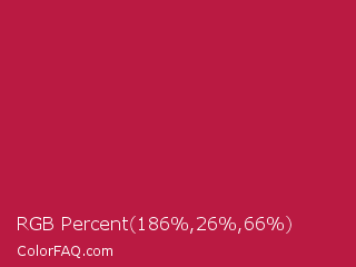 RGB Percent 73%,10%,26% Color Image